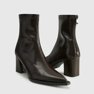 Bottines à talons épais et fermeture éclair