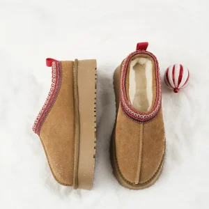 Bottes de neige à plateforme intégrée en fourrure de style décontracté