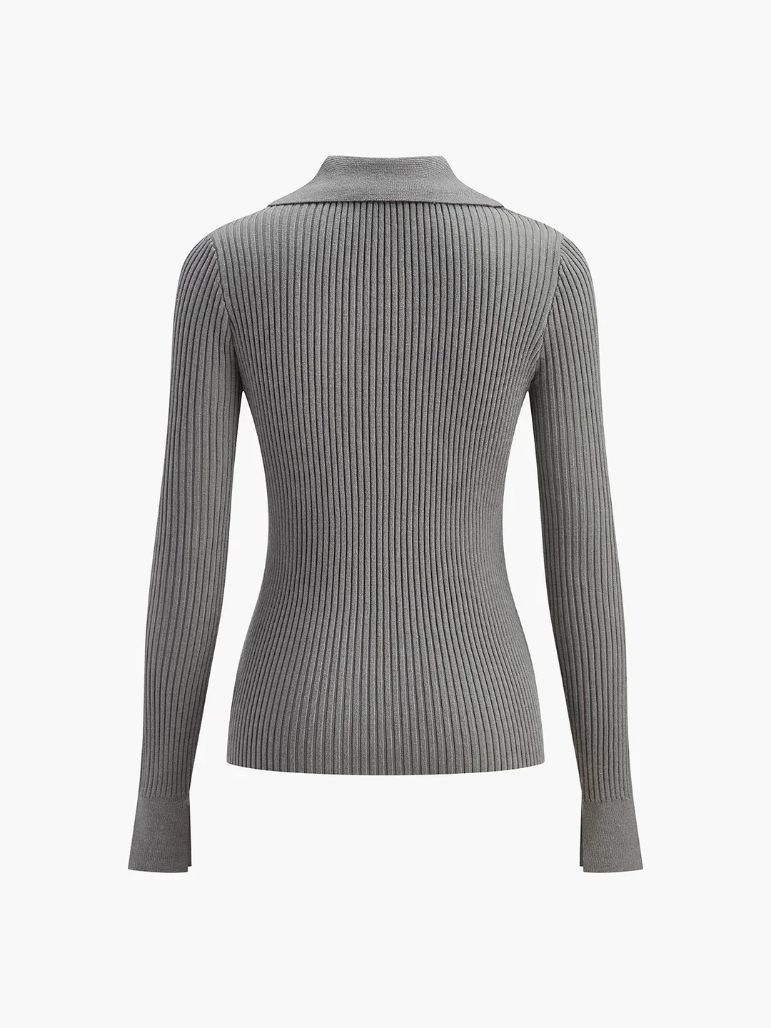 Cardigan slim à revers côtelés de style Oldmoney – Image 7