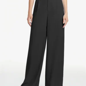 Pantalon large taille haute coupe décontractée