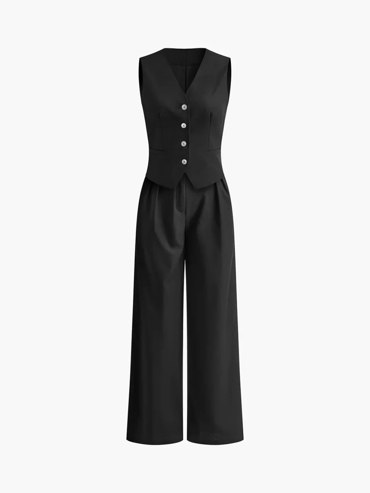 Ensemble pantalon assorti en coton et lin Always Chic – Image 2