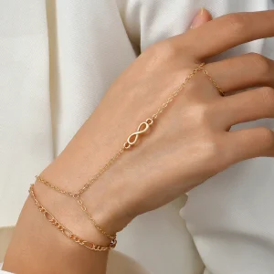 Bracelet anneau doré au design de niche