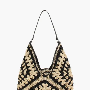Sac à bandoulière en macramé au crochet