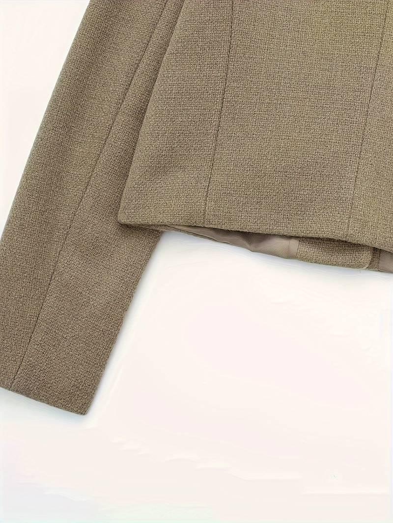 Cardigan vert olive de style classique – Image 3