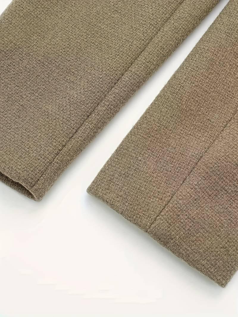 Cardigan vert olive de style classique – Image 4