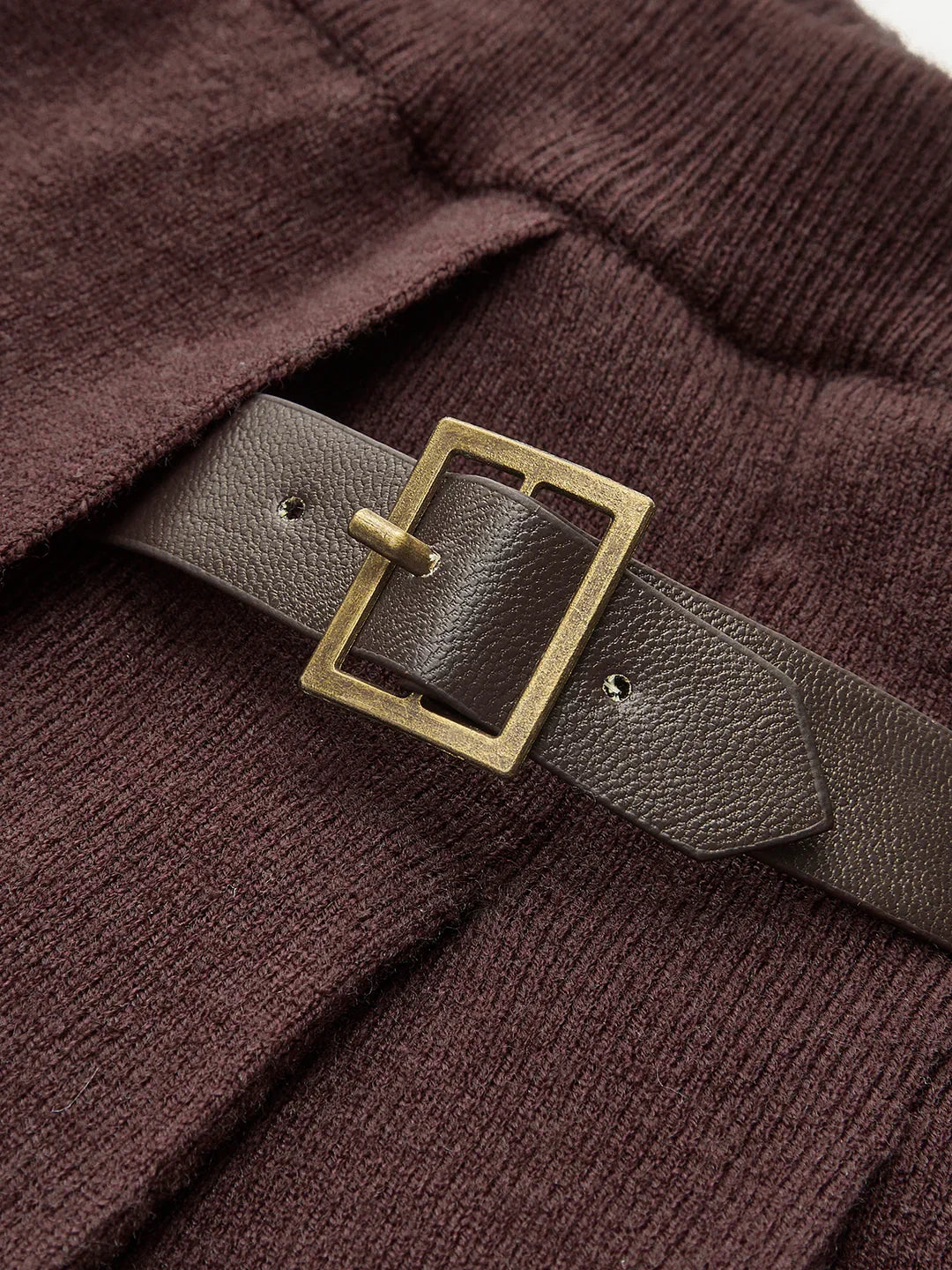 Ensemble assorti cardigan en maille à boutonnage slim et jupe plissée à taille élastique – Image 8
