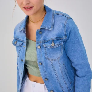 Veste en jeans classique ( Délavé )