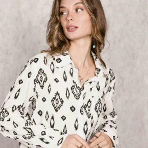 Chemise imprimée en coton