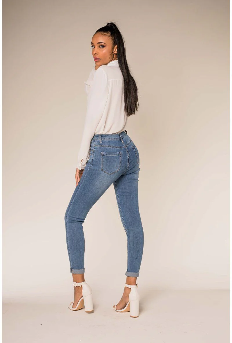 Jean slim taille haute – Image 3