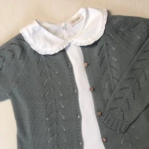 Petit haut blanc col froncé - manches courtes