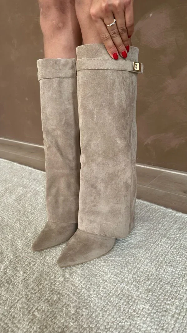 Elisara - Bottes en daim hautes de haute qualité