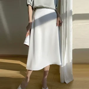 Loretta - Jupes mode en satin de soie