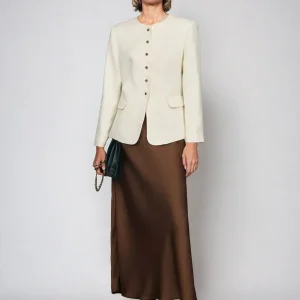 Jupe nuisette minimaliste en satin