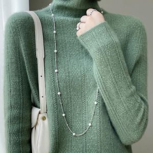 Lillian - Pull en maille à col roulé