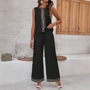 Gladys - Ensemble sans manches et pantalon large