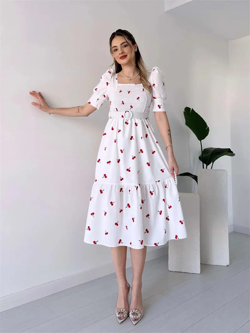 Catherine - Robe florale féminine à manches bouffantes – Image 5