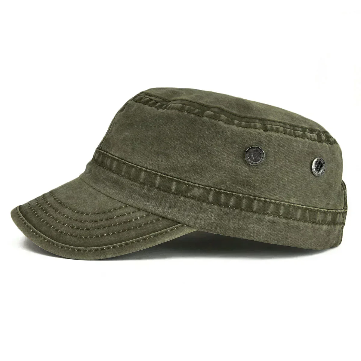 Casquette militaire pour homme en coton résistant – style vintage ajustable et intemporel – Image 3