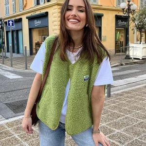 Olivia – Gilet sans manches à col en V