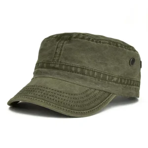 Casquette militaire pour homme en coton résistant – style vintage ajustable et intemporel