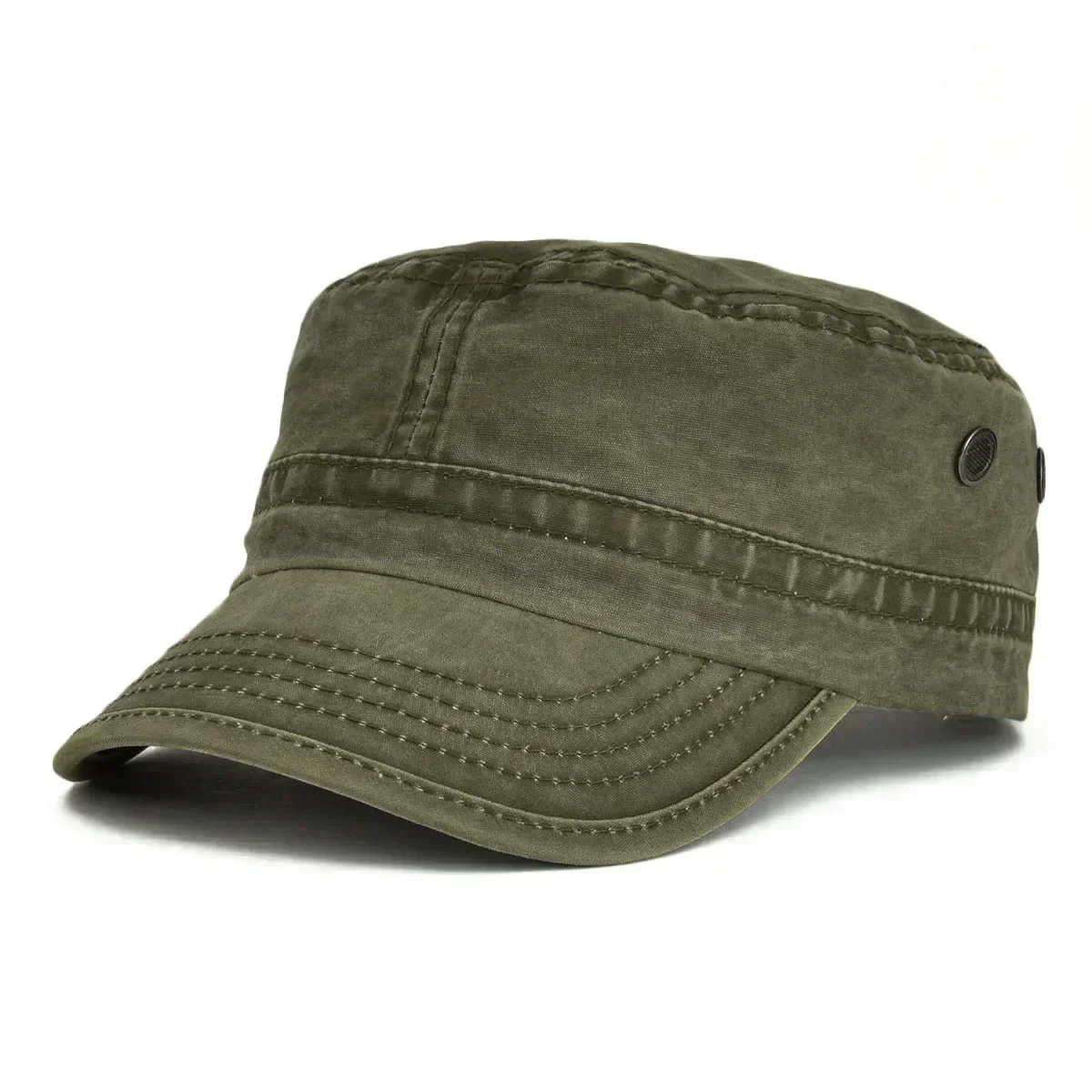 Casquette militaire pour homme en coton résistant – style vintage ajustable et intemporel