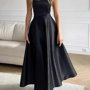 Magdalena - Robe longue moderne sans manches taille haute pour femme
