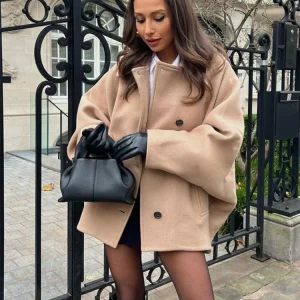 Wanda - Manteau en laine élégant à manches longues