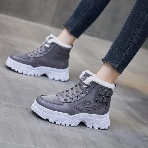 Bottines Hivernales Doublées | Semelle Antidérapante | Confort et Style