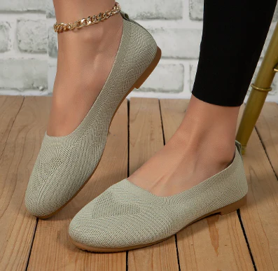 Chaussures orthopédiques plates respirantes tissées pour femmes – Image 7