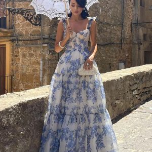 Betsy - Vintage sans manches Robes longues élégantes