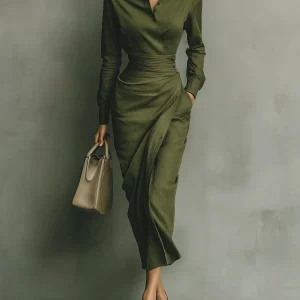 Robe enveloppante femme cintrée – Élégance féminine et style raffiné