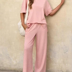 Melodie - Ensemble décontracté avec t-shirt oversize et pantalon large