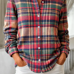 Blouse femme à carreaux en flanelle | Chaude & festive