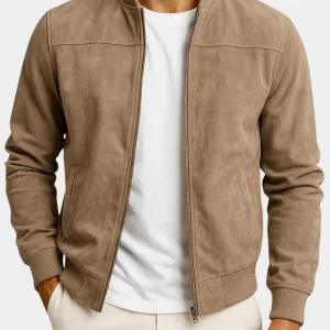 Veste Homme en Cuir Suédé – Élégance Intemporelle et Style Raffiné