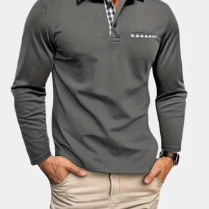 Polo Homme à Manches Longues – Élégance, Confort et Style Assuré