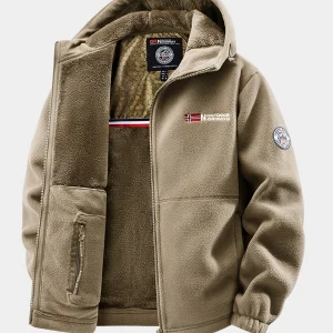 Veste d’Hiver Chaude pour Homme avec Doublure Polaire – Coupe-Vent et Déperlante