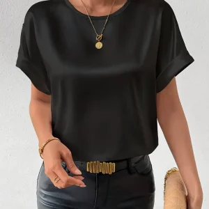 Vallie - Chemise à manches courtes et col rond pour femme