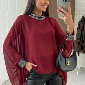 Blouse ample avec sequins