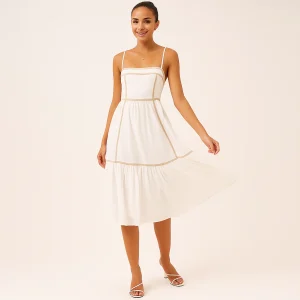 Robe Bustier Blanche Bohème – Coupe Fluide & Esprit Romantique