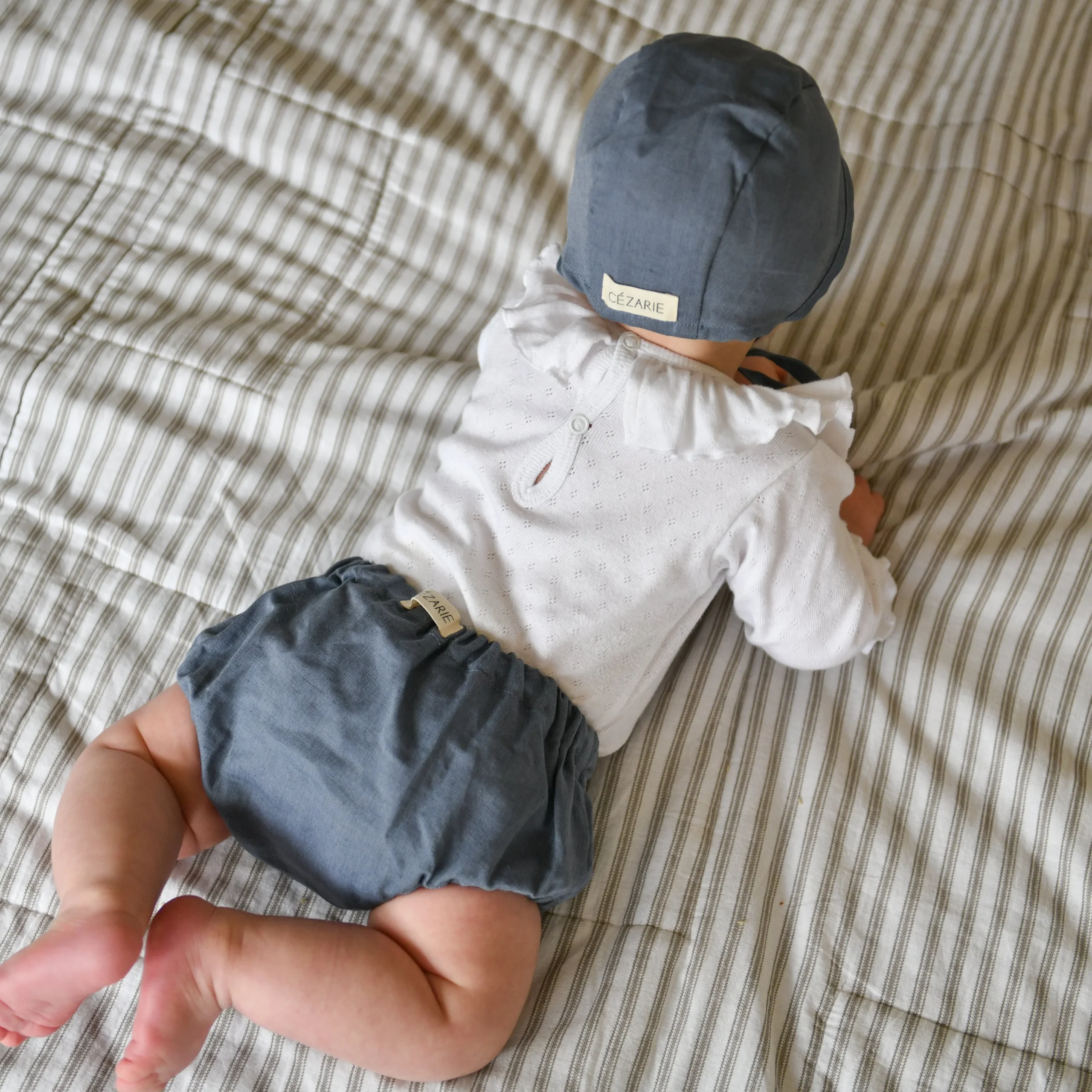 Culotton LÉON en Lin/coton Bleu de Nîmes – Image 2