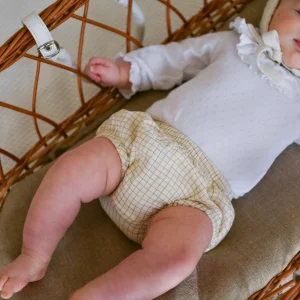 Culotton LÉON en double gaze à carreaux