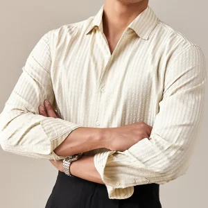 Chemise à Rayures en Coton Homme