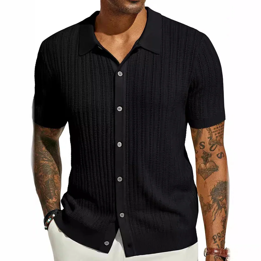 Chemise Manches Courtes en Laine Homme – Image 3