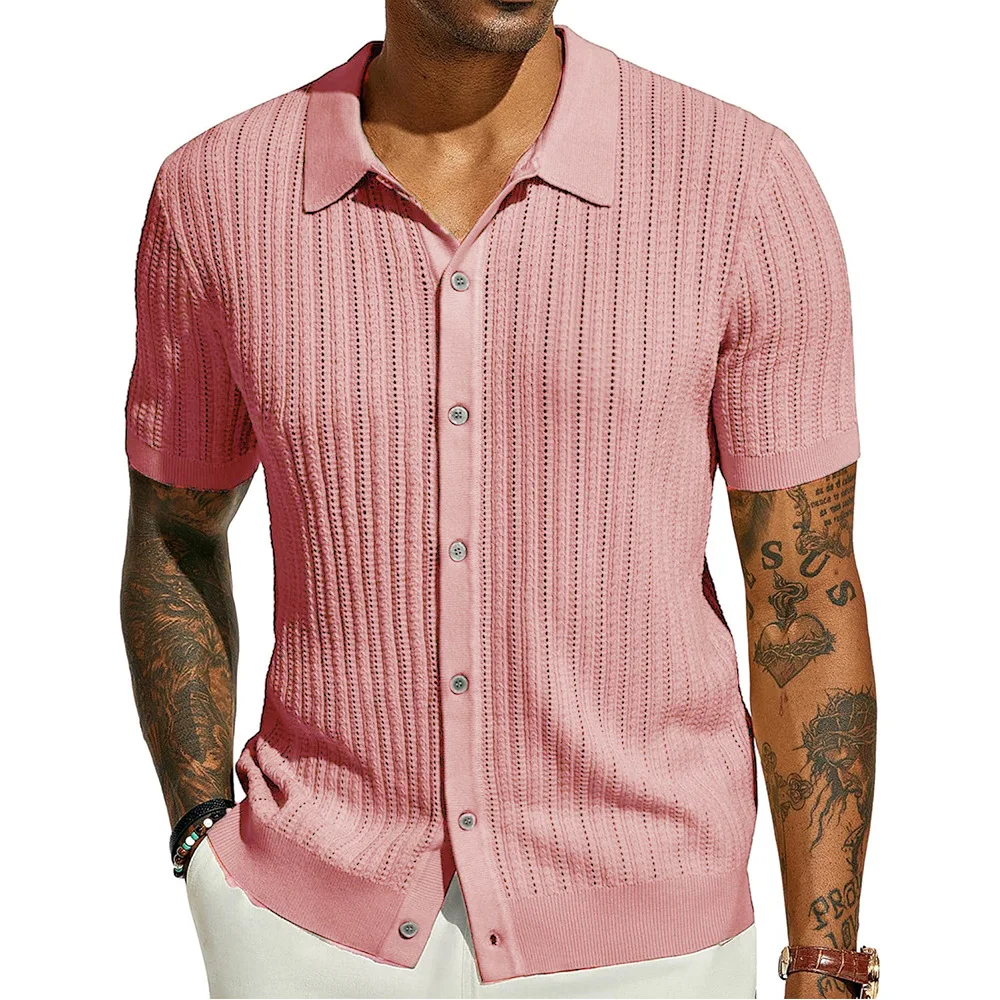 Chemise Manches Courtes en Laine Homme – Image 8