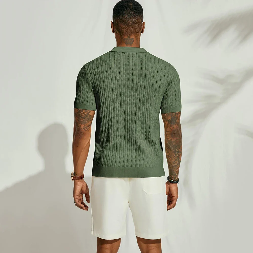 Chemise Manches Courtes en Laine Homme – Image 2