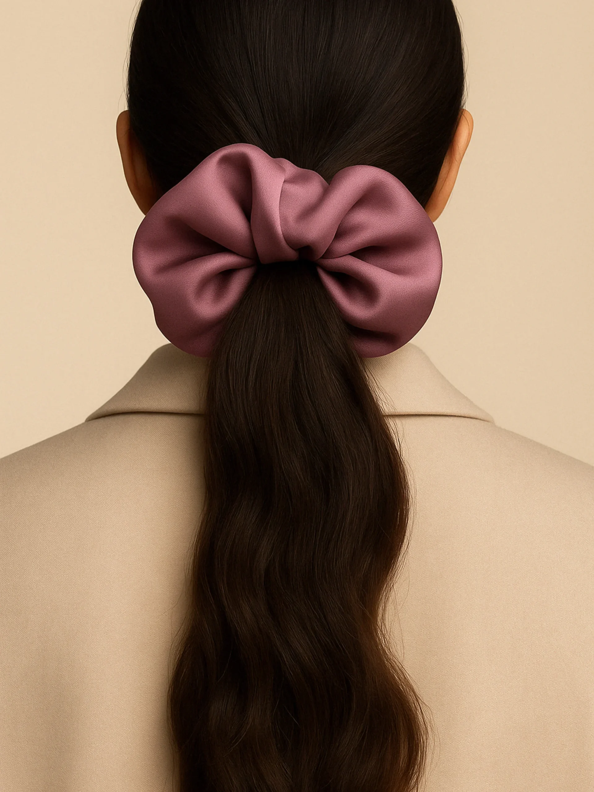 Cannelle - Gros chouchou cheveux en satin soyeux