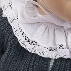 Col blanc à dentelle