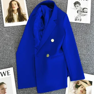 Angela - Blazer double boutonnage pour femmes, pour le bureau et les loisirs