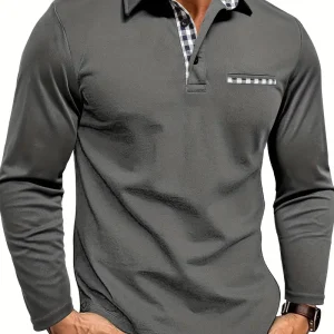 Polo homme manches longues élégant – style intemporel, coupe ajustée et confort premium