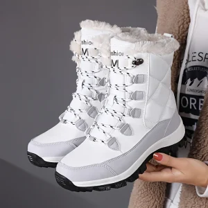 Bottines Hivernales Imperméables | Doublées en Fausse Fourrure | Adhérence et Chaleur