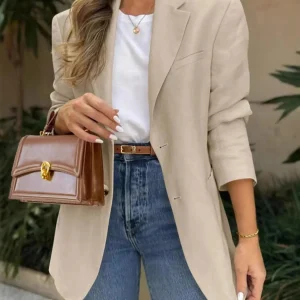 Faelina - Blazer élégant à manches longues avec poches